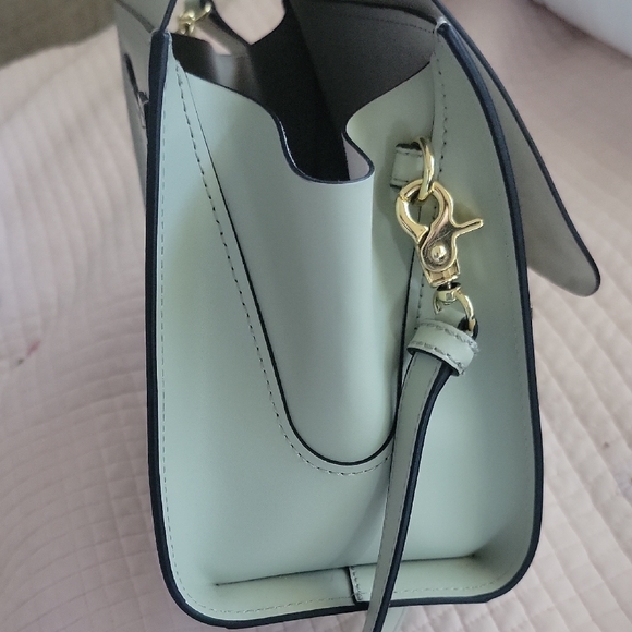 Zac Posen Mint Top-Handle Satchel Handbag with Gold Hardware - Picture 11 of 16